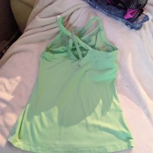 COPY - Lululemon Yoga tank Light lime green  2 fo…